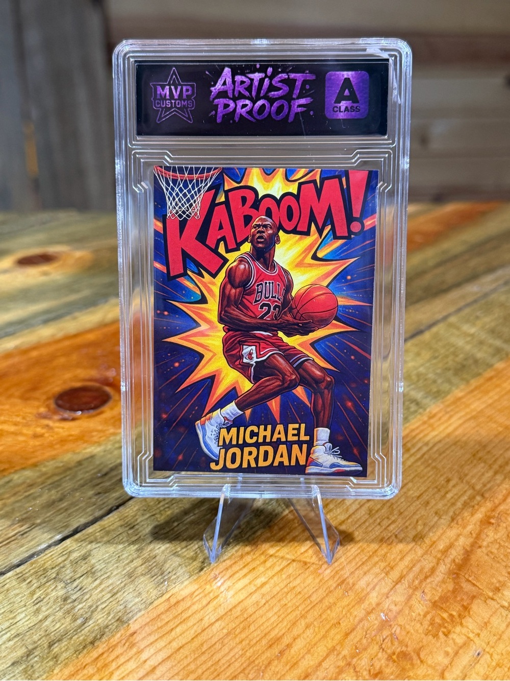 Michael Jordan Chicago Bulls ‘Kaboom!’ MVP Customs Trading Card Slab